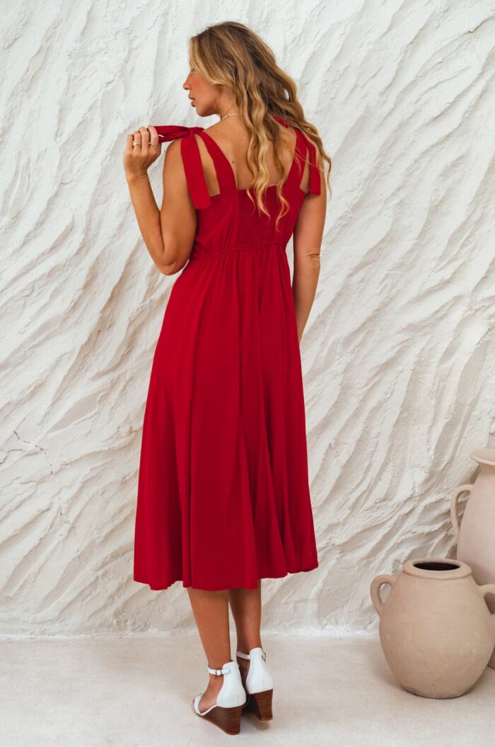 Mia Vita Button Down Dress With Ties - Image 3