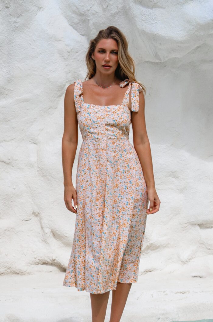 Mia Vita Button Down Dress With Ties - Image 32