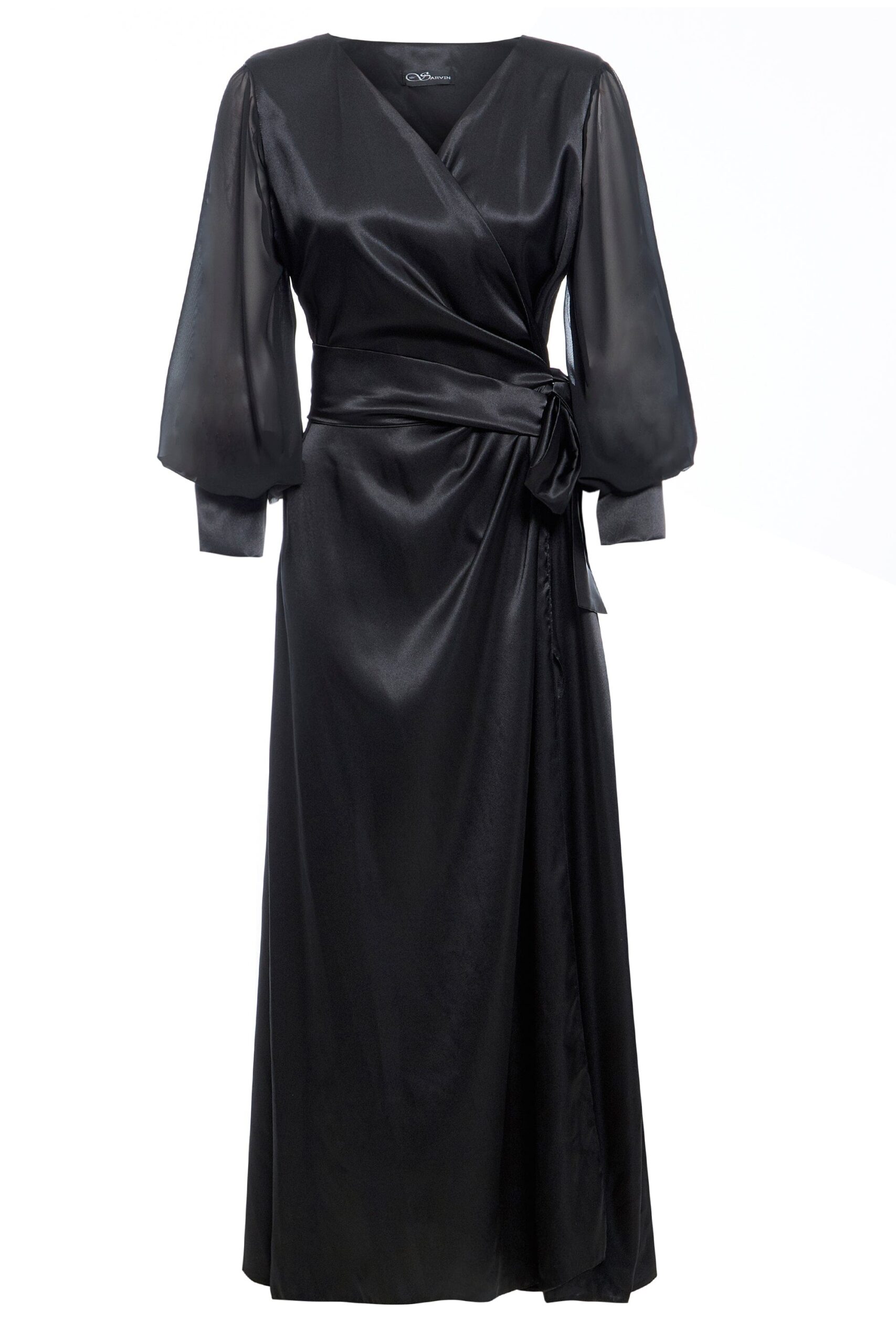 Black Wrap Maxi Dress