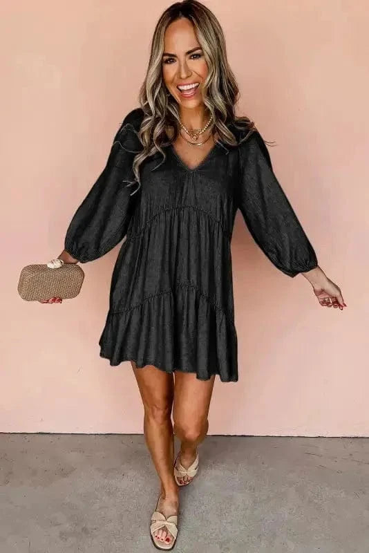 Chambray Charm Mini Dress - Image 3