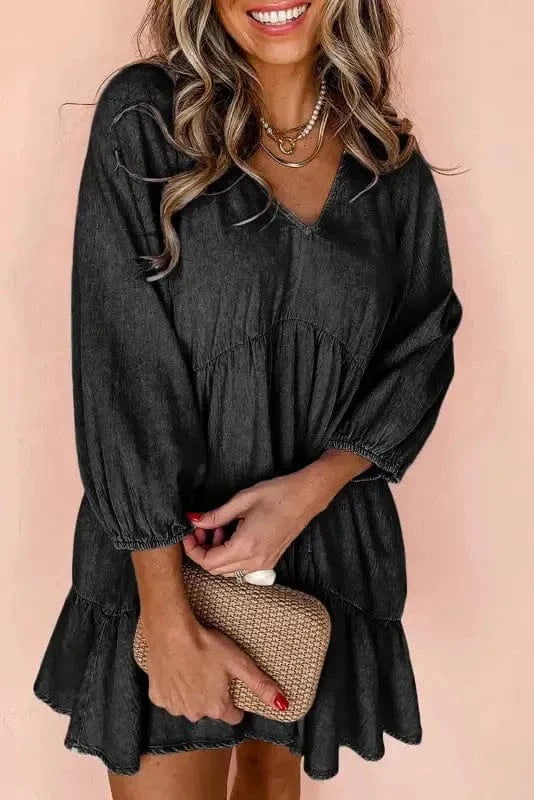 Chambray Charm Mini Dress