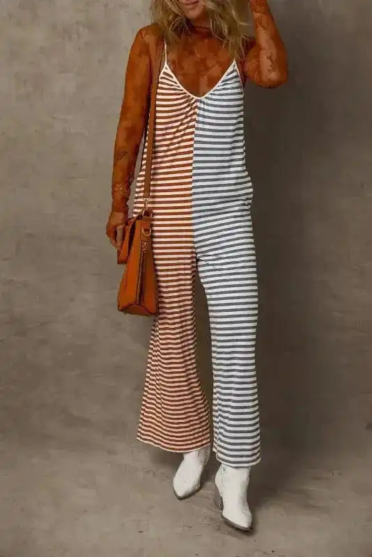 Citrus Chic Two-Tone Jumpsuit - Image 3