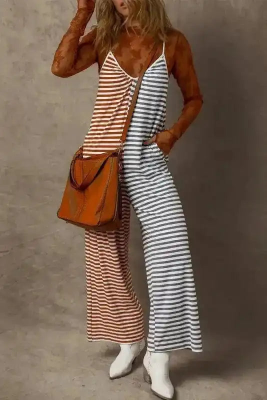 Citrus Chic Two-Tone Jumpsuit