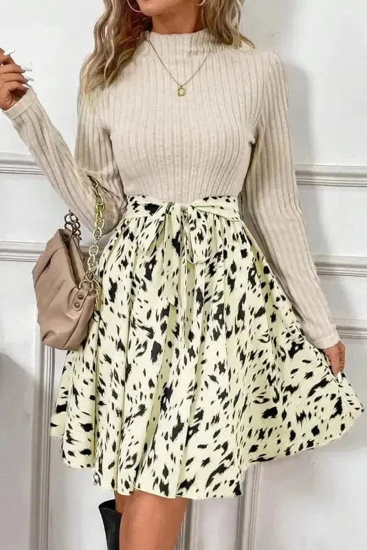 Belted Elegance Knit Dress - Image 9