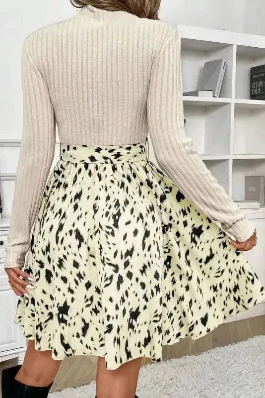 Belted Elegance Knit Dress - Image 2