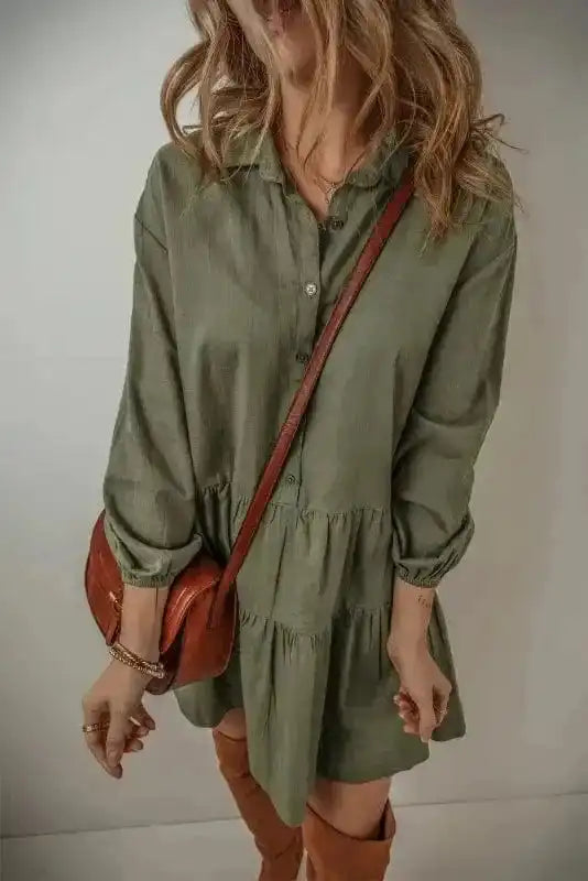 Puff Perfection Tiered Dress - Image 3