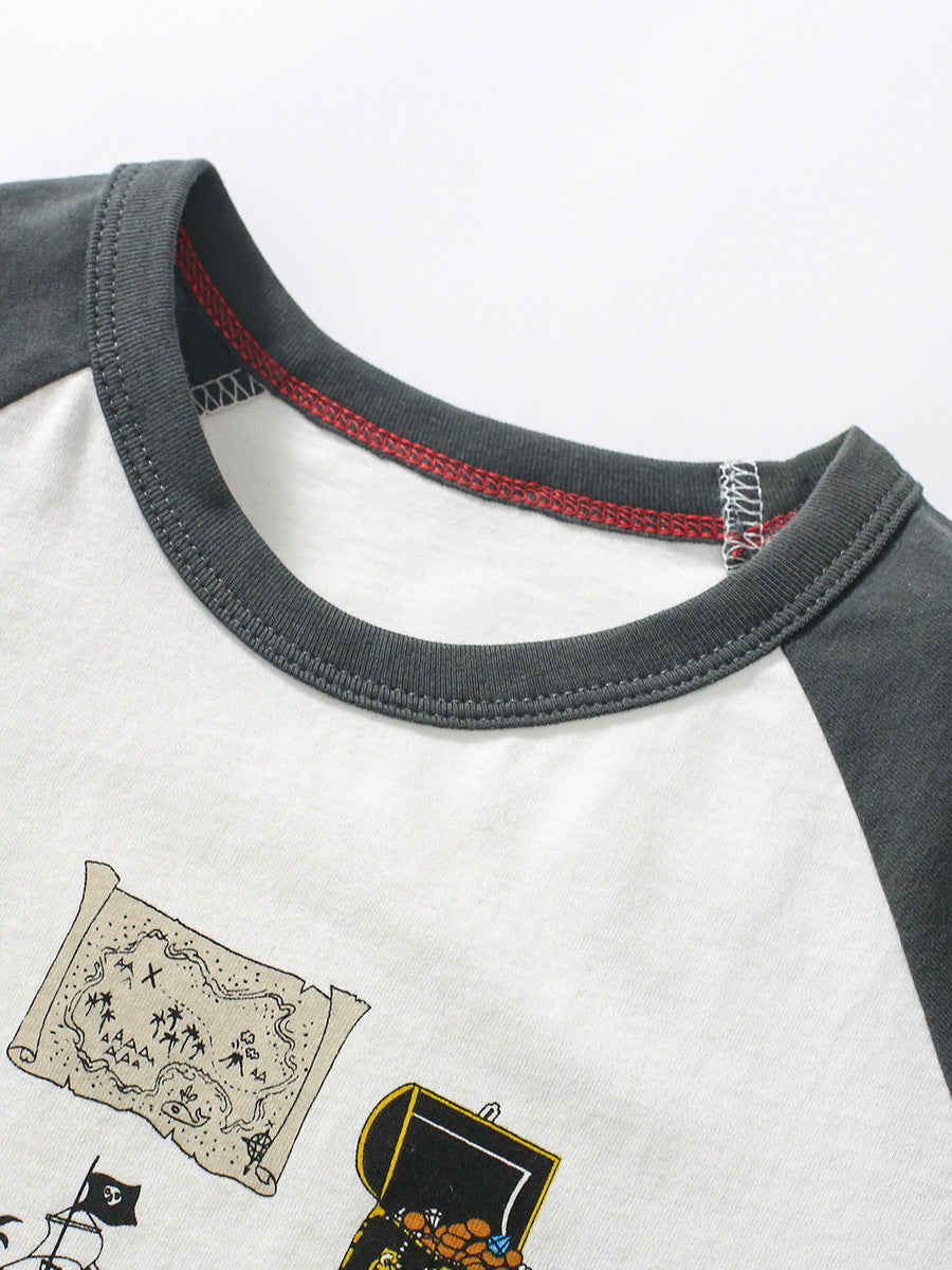 Unisex Kids’ Cartoon Print T-Shirt In European And American Style For Summer - Image 2