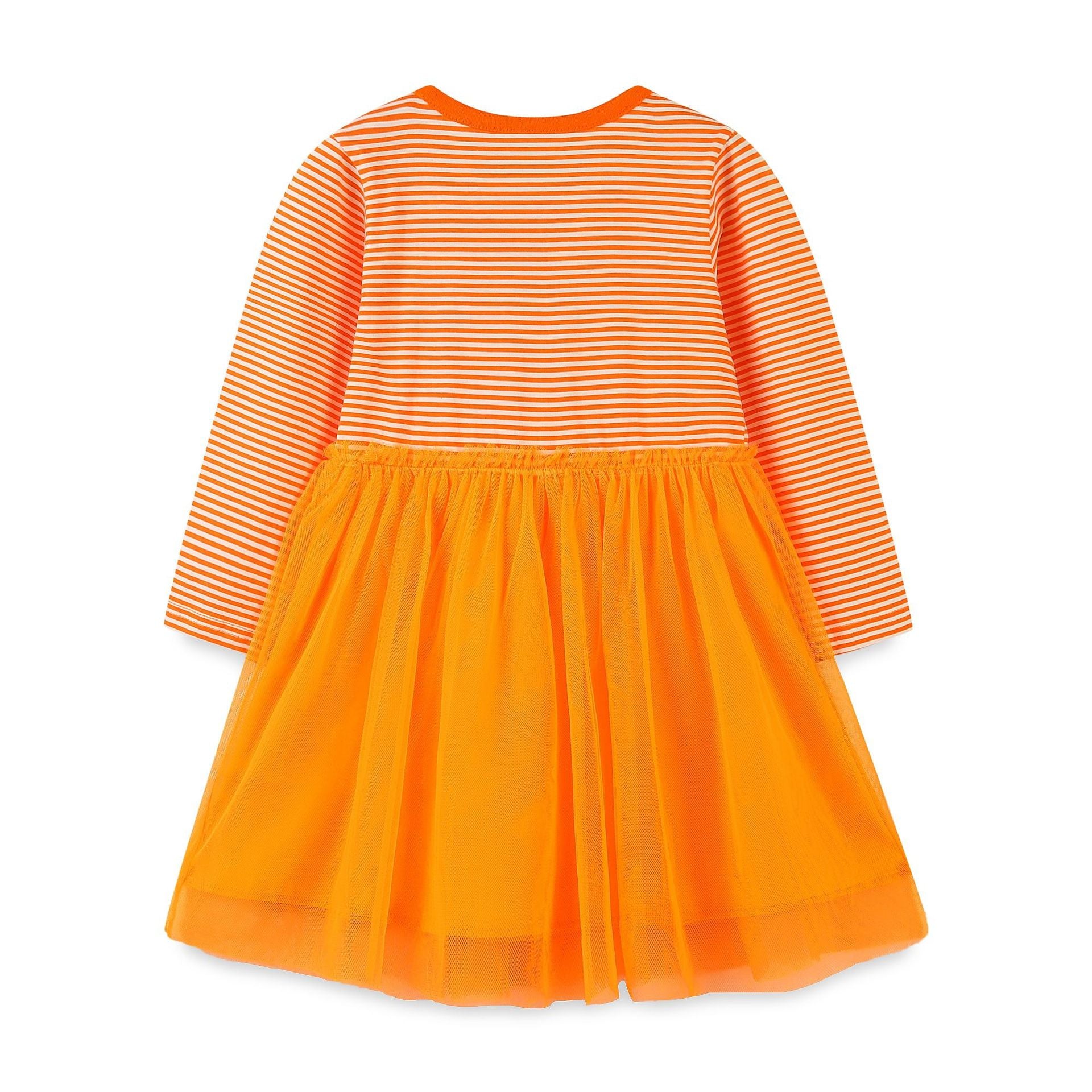 Striped Embroidered Tulle Dress: Halloween Edition For Girls - Image 3