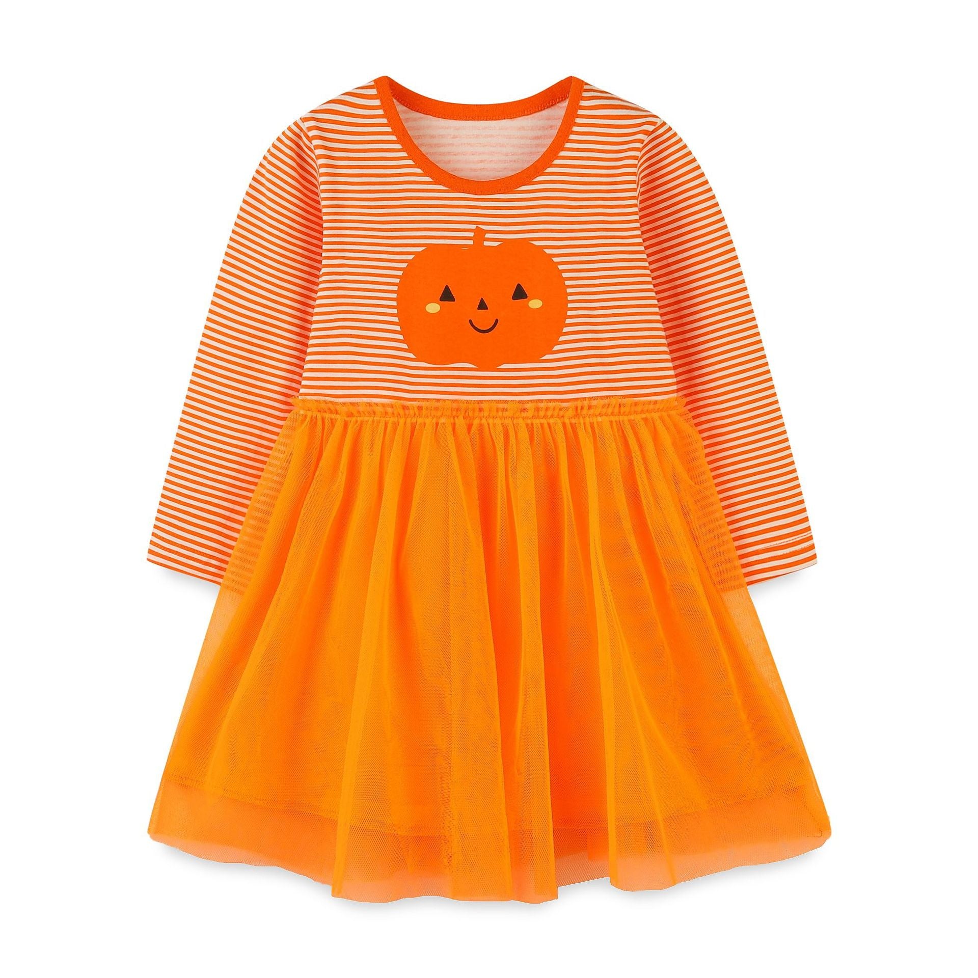 Striped Embroidered Tulle Dress: Halloween Edition For Girls - Image 6